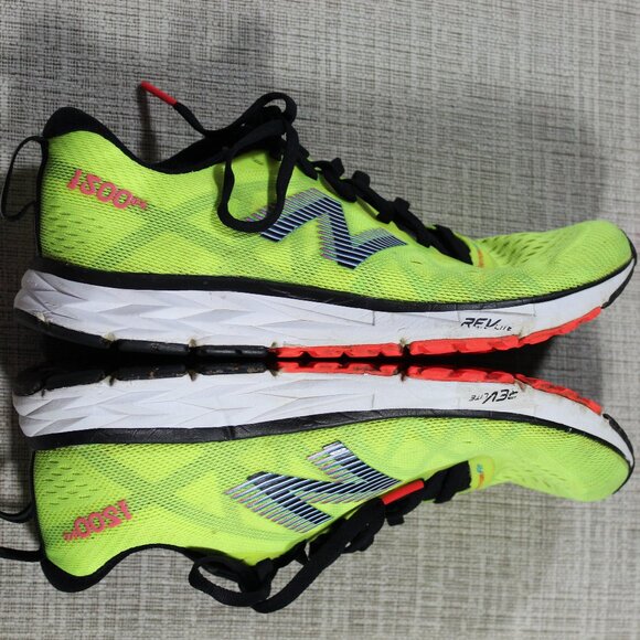 New Balance Size 8 Racing Fantom Fit 1500 Rev Lite Yellow Black Running Shoes - Picture 4 of 12